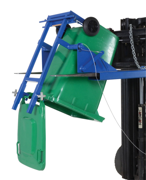 Fork Mounted Trash Can Dumper - Forklift Training Safety Products